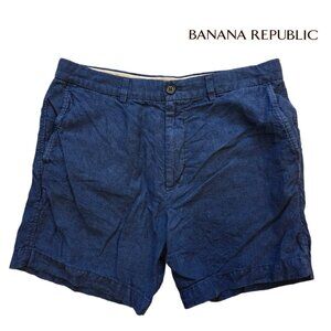 Banana Republic Lino 7” Inseam, 33" Waist Linen Shorts – Men’s – Style 869184‑01